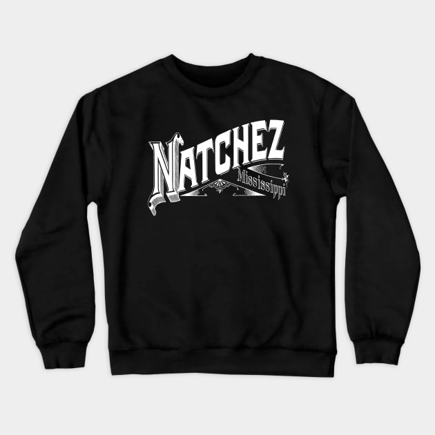 Vintage Natchez, MS Crewneck Sweatshirt by DonDota